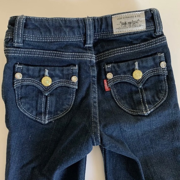 Girls Levi's Jeans, Size 4 Regular, Slim Straight, with Adjustable Waistband - Picture 4 of 7